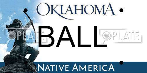 BALL Oklahoma License Plate