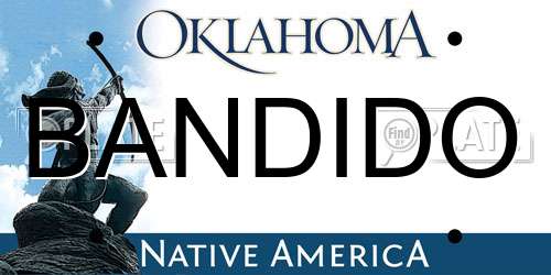 BANDIDO Oklahoma License Plate