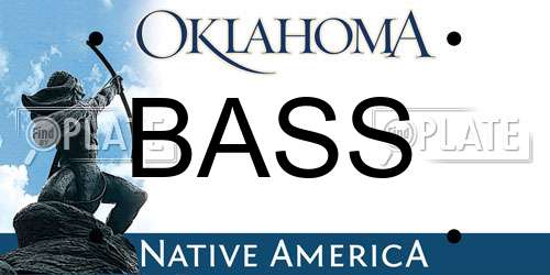 BASS Oklahoma License Plate