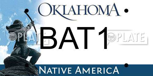 BAT1 Oklahoma License Plate