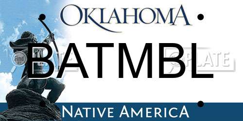 BATMBL Oklahoma License Plate