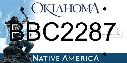 BBC2287 Oklahoma License Plate