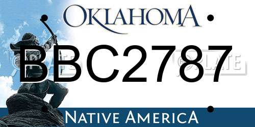 BBC2787 Oklahoma License Plate
