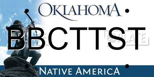 BBCTTST Oklahoma License Plate