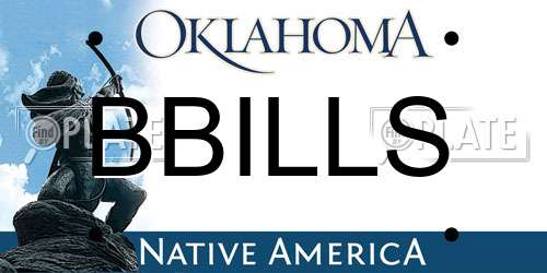BBILLS Oklahoma License Plate