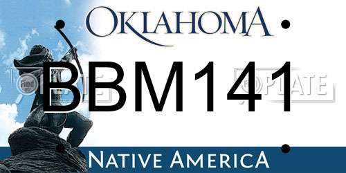 BBM141 Oklahoma License Plate