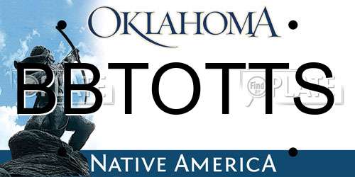 BBTOTTS Oklahoma License Plate