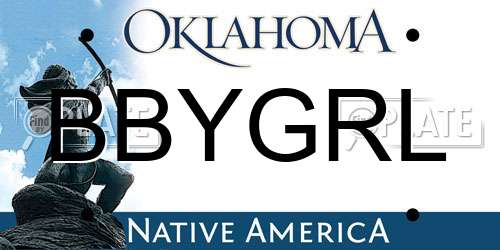 BBYGRL Oklahoma License Plate