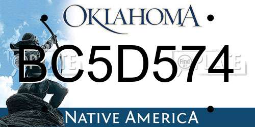 BC5D574 Oklahoma License Plate