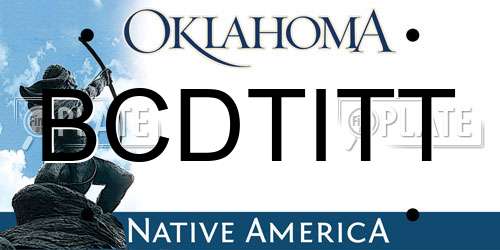 BCDTITT Oklahoma License Plate