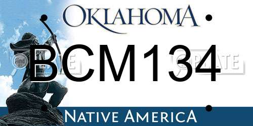 BCM134 Oklahoma License Plate