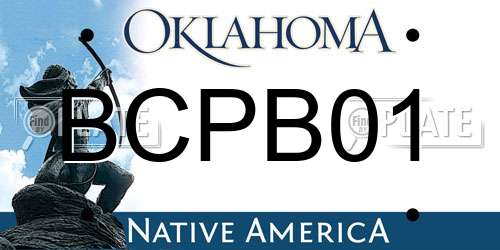 BCPB01 Oklahoma License Plate