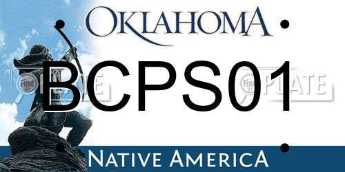 BCPS01 Oklahoma License Plate