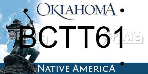 BCTT61 Oklahoma License Plate