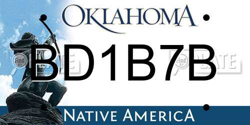 BD1B7B Oklahoma License Plate