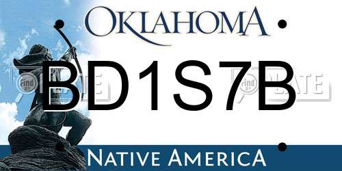 BD1S7B Oklahoma License Plate