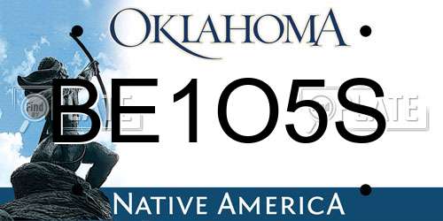 BE1O5S Oklahoma License Plate