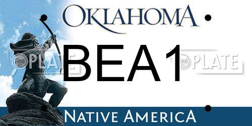 BEA1 Oklahoma License Plate