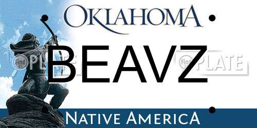 BEAVZ Oklahoma License Plate