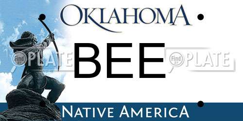 BEE Oklahoma License Plate