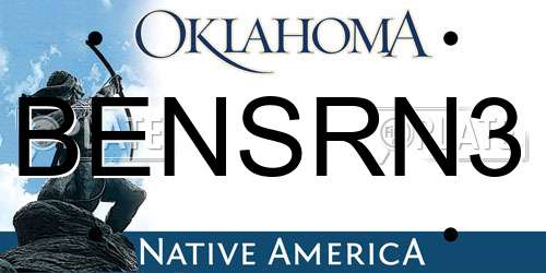 BENSRN3 Oklahoma License Plate