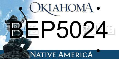 BEP5024 Oklahoma License Plate
