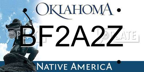 BF2A2Z Oklahoma License Plate