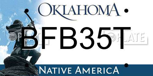 BFB35T Oklahoma License Plate
