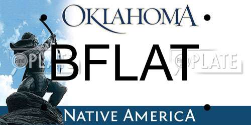 BFLAT Oklahoma License Plate