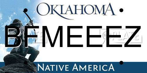 BFMEEEZ Oklahoma License Plate