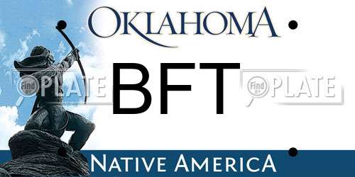 BFT Oklahoma License Plate