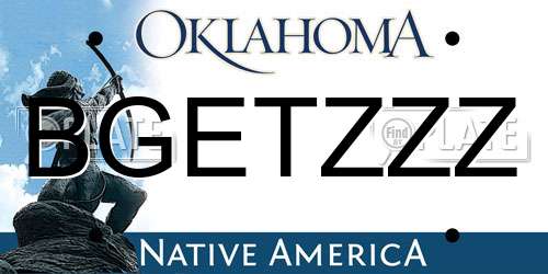 BGETZZZ Oklahoma License Plate