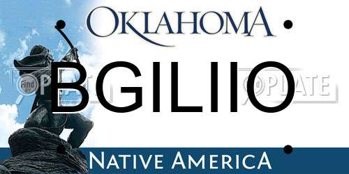 BGILIIO Oklahoma License Plate