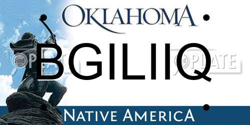 BGILIIQ Oklahoma License Plate