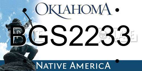 BGS2233 Oklahoma License Plate