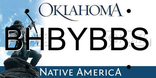 BHBYBBS Oklahoma License Plate