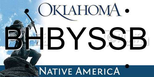 BHBYSSB Oklahoma License Plate