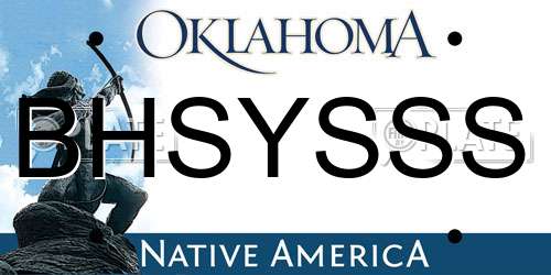 BHSYSSS Oklahoma License Plate