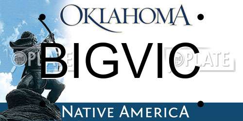BIGVIC Oklahoma License Plate