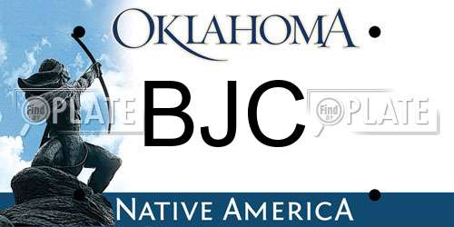 BJC Oklahoma License Plate