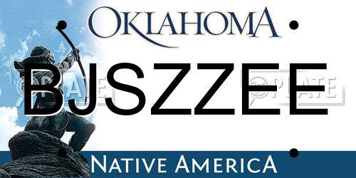 BJSZZEE Oklahoma License Plate