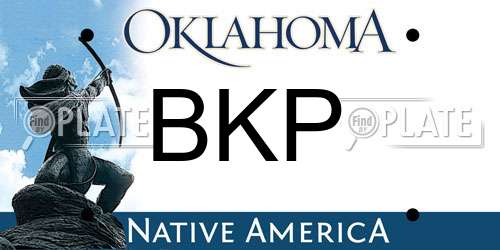 BKP Oklahoma License Plate