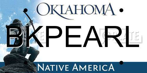 BKPEARL Oklahoma License Plate