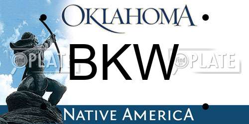 BKW Oklahoma License Plate