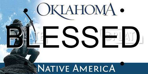 BLESSED Oklahoma License Plate