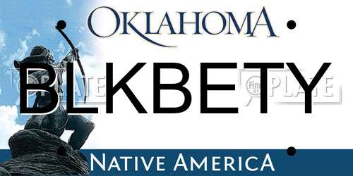 BLKBETY Oklahoma License Plate