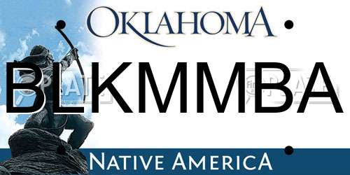 BLKMMBA Oklahoma License Plate