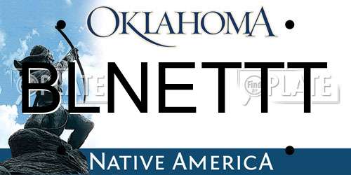 BLNETTT Oklahoma License Plate