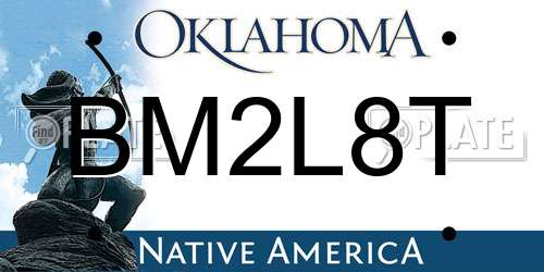 BM2L8T Oklahoma License Plate