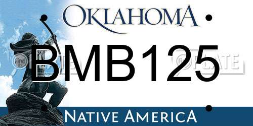 BMB125 Oklahoma License Plate